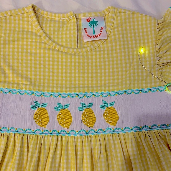 SERENDIPITY Shrimp & Grits Kids Lemons Dress. Size.8 - Picture 3 of 9